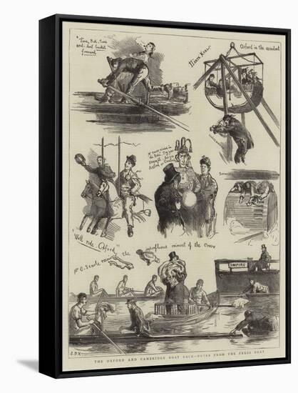 The Oxford and Cambridge Boat Race, Notes from the Press Boat-Sydney Prior Hall-Framed Stretched Canvas