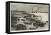 The Oxford and Cambridge Boat-Race, Off Chiswick, Here They Come!-Charles William Wyllie-Framed Stretched Canvas