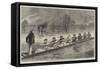 The Oxford and Cambridge Boat-Race, Practising on the Isis During the Floods-null-Framed Stretched Canvas