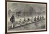 The Oxford and Cambridge Boat-Race, Practising on the Isis During the Floods-null-Framed Giclee Print