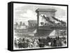 The Oxford and Cambridge Boat Race, Scene at Hammersmith Bridge-null-Framed Stretched Canvas