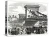 The Oxford and Cambridge Boat Race, Scene at Hammersmith Bridge-null-Stretched Canvas