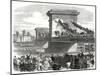 The Oxford and Cambridge Boat Race, Scene at Hammersmith Bridge-null-Mounted Giclee Print