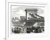 The Oxford and Cambridge Boat Race, Scene at Hammersmith Bridge-null-Framed Giclee Print