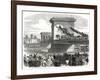 The Oxford and Cambridge Boat Race, Scene at Hammersmith Bridge-null-Framed Giclee Print