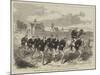 The Oxford and Cambridge Boat-Race, the Cambridge Crew Training on Barnes-Common-null-Mounted Giclee Print