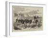 The Oxford and Cambridge Boat-Race, the Cambridge Crew Training on Barnes-Common-null-Framed Giclee Print