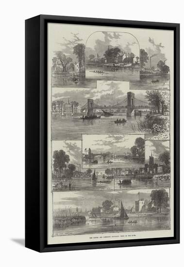 The Oxford and Cambridge Boat-Race, Views on the River-William Henry Pike-Framed Stretched Canvas
