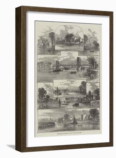 The Oxford and Cambridge Boat-Race, Views on the River-William Henry Pike-Framed Giclee Print