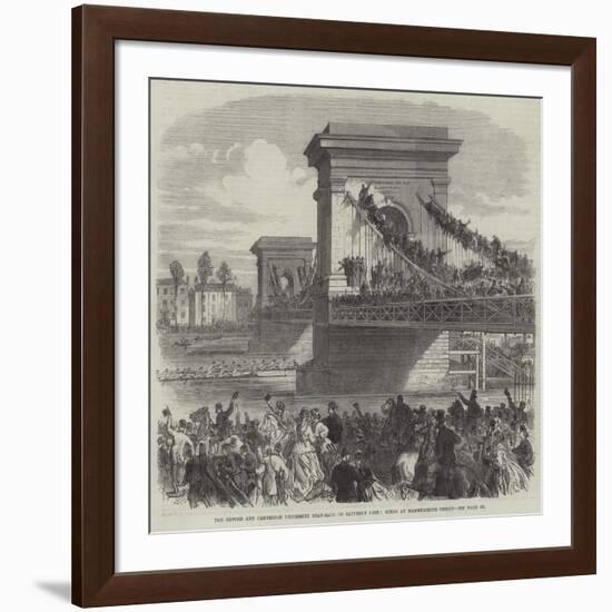 The Oxford and Cambridge University Boat-Race on Saturday Last, Scene at Hammersmith Bridge-null-Framed Giclee Print