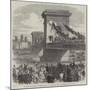 The Oxford and Cambridge University Boat-Race on Saturday Last, Scene at Hammersmith Bridge-null-Mounted Giclee Print