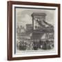 The Oxford and Cambridge University Boat-Race on Saturday Last, Scene at Hammersmith Bridge-null-Framed Giclee Print