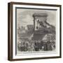 The Oxford and Cambridge University Boat-Race on Saturday Last, Scene at Hammersmith Bridge-null-Framed Giclee Print