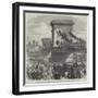 The Oxford and Cambridge University Boat-Race on Saturday Last, Scene at Hammersmith Bridge-null-Framed Giclee Print