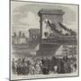 The Oxford and Cambridge University Boat-Race on Saturday Last, Scene at Hammersmith Bridge-null-Mounted Giclee Print