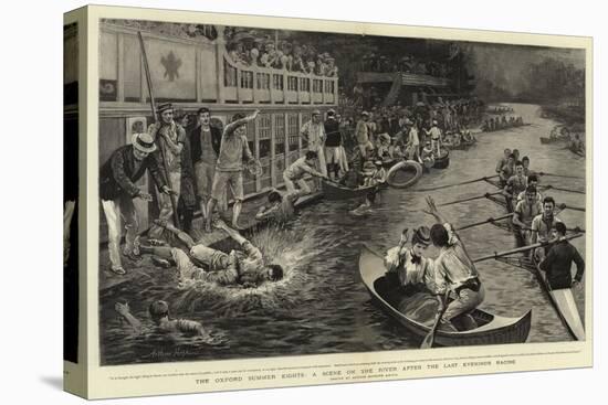 The Oxford Summer Eights, a Scene on the River after the Last Evening's Racing-Arthur Hopkins-Stretched Canvas