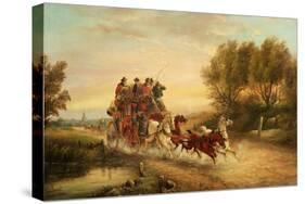 The Oxford to London Mail Coach, 1883-J.C. Maggs-Stretched Canvas