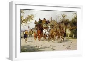 The Oxford to London Mail-George Wright-Framed Giclee Print