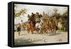 The Oxford to London Mail-George Wright-Framed Stretched Canvas