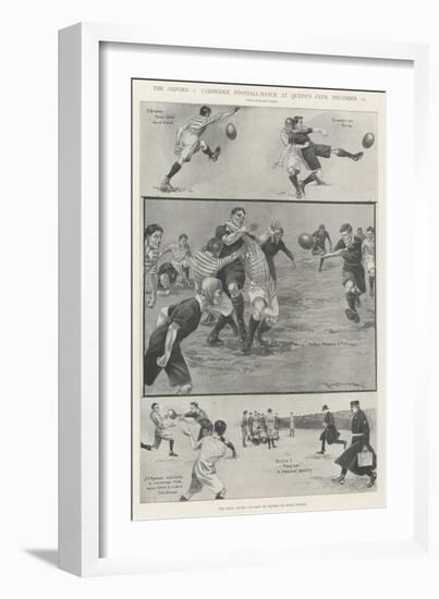 The Oxford V Cambridge Football-Match at Queen's Club, 11 December-Ralph Cleaver-Framed Giclee Print