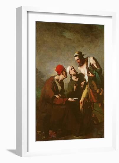 The Oyster and the Litigants-Auguste Theodule Ribot-Framed Giclee Print