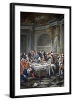 The Oyster Lunch. 1735-Jean Francois de Troy-Framed Art Print