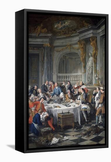 The Oyster Lunch. 1735-Jean Francois de Troy-Framed Stretched Canvas