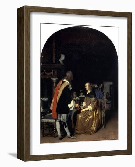 The Oyster Meal, 1659-Frans Van Mieris-Framed Giclee Print