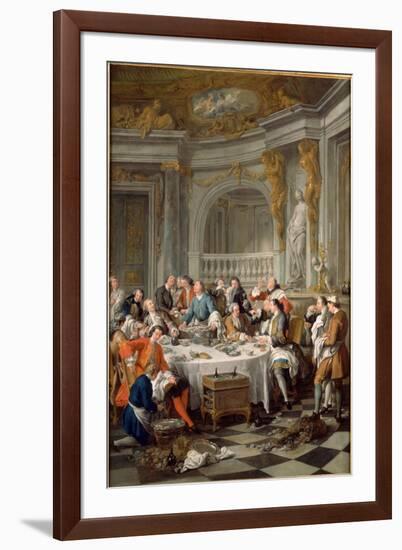 The Oyster Meal, 1735-Jean-François de Troy-Framed Giclee Print