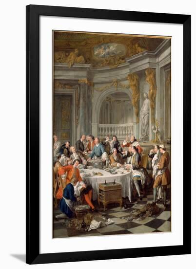 The Oyster Meal, 1735-Jean-François de Troy-Framed Giclee Print