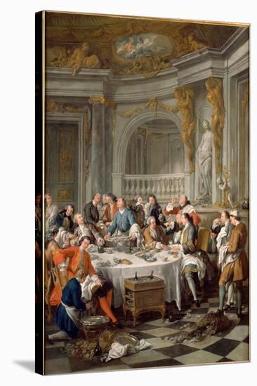 The Oyster Meal, 1735-Jean-François de Troy-Stretched Canvas