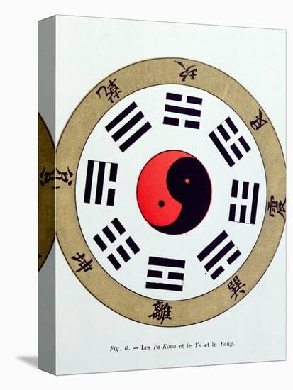 The Pa-Kua Symbol, Showing the Symbols For the Eight Changes, the Trigrams and Yin and Yang-null-Stretched Canvas