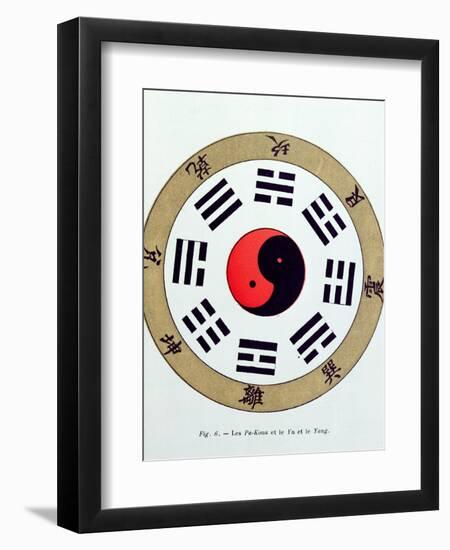 The Pa-Kua Symbol, Showing the Symbols For the Eight Changes, the Trigrams and Yin and Yang-null-Framed Giclee Print