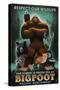 The Pacific Northwest - Respect Our Wildlife - Bigfoot-Lantern Press-Stretched Canvas