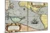 The Pacific Ocean, 1592-Abraham Ortelius-Mounted Giclee Print