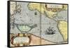 The Pacific Ocean, 1592-Abraham Ortelius-Framed Stretched Canvas