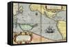 The Pacific Ocean, 1592-Abraham Ortelius-Framed Stretched Canvas