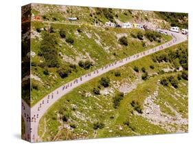 The Pack Rides Down the Glandon Pass During the 17th Stage of the Tour De France-null-Stretched Canvas