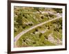 The Pack Rides Down the Glandon Pass During the 17th Stage of the Tour De France-null-Framed Photographic Print