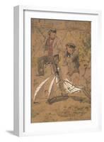 The Packet Delayed, 1854 (Pencil & W/C Heightened with White on Paper)-Richard Dadd-Framed Giclee Print