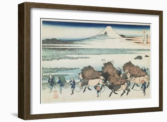The Paddies of Ono in Suruga Province, 1831-1834-Katsushika Hokusai-Framed Giclee Print