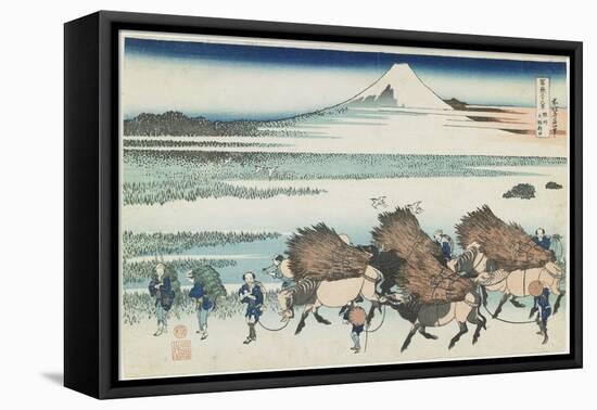 The Paddies of Ono in Suruga Province, 1831-1834-Katsushika Hokusai-Framed Stretched Canvas