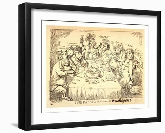 The Paddy's at Dinner with Puddinghead-null-Framed Giclee Print