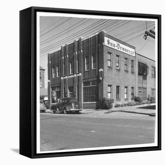 The Paducah Sun Democrat Building, Owned by Edwin J. Paxton and Son Edwin, Jr-Walker Evans-Framed Stretched Canvas