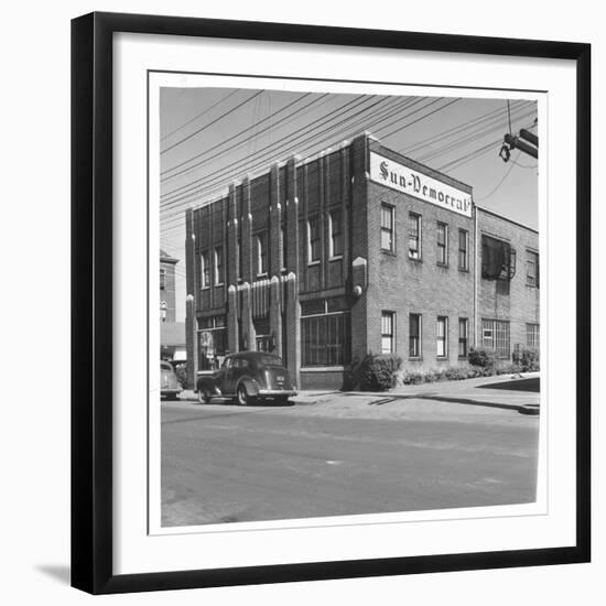 The Paducah Sun Democrat Building, Owned by Edwin J. Paxton and Son Edwin, Jr-Walker Evans-Framed Photographic Print