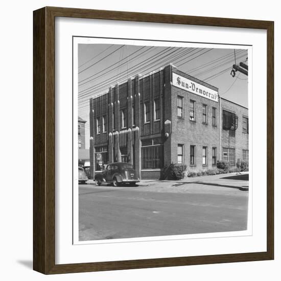 The Paducah Sun Democrat Building, Owned by Edwin J. Paxton and Son Edwin, Jr-Walker Evans-Framed Photographic Print