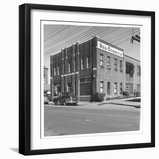 The Paducah Sun Democrat Building, Owned by Edwin J. Paxton and Son Edwin, Jr-Walker Evans-Framed Photographic Print