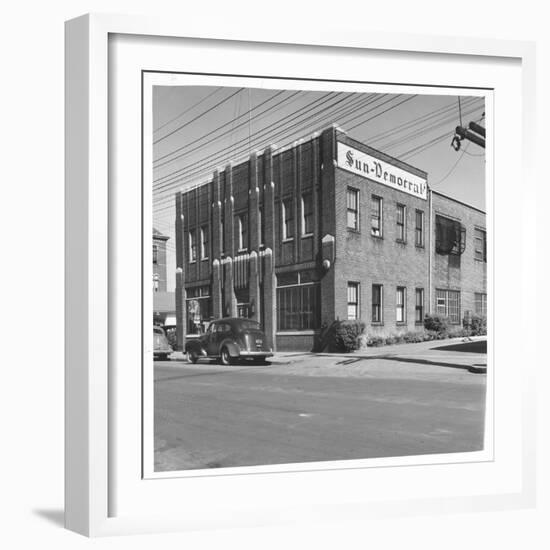 The Paducah Sun Democrat Building, Owned by Edwin J. Paxton and Son Edwin, Jr-Walker Evans-Framed Photographic Print