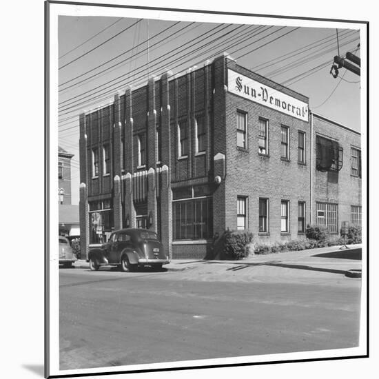 The Paducah Sun Democrat Building, Owned by Edwin J. Paxton and Son Edwin, Jr-Walker Evans-Mounted Photographic Print