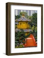 The pagoda at the Chi Lin Nunnery and Nan Lian Garden, Kowloon, Hong Kong, China.-Michael DeFreitas-Framed Photographic Print